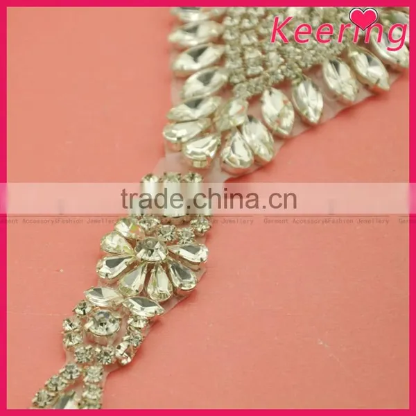 High Quality Sew On Dress Wholesales Crystal Applique WRA-790 photo-5