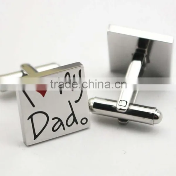 Hottets Father Day's Gift Stainless Steel Love Dad Cufflink Wholesale photo-4