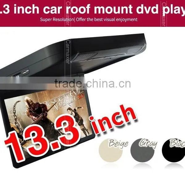 13.3inch Car Roof Mount Dvd Player Car Tft Lcd Roof Mounted Monitor tv Usb photo-2