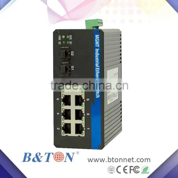 Managed Industrial 2 1000M Port ,8 10/100M Poe Port ,industrial Switch With Poe photo-2