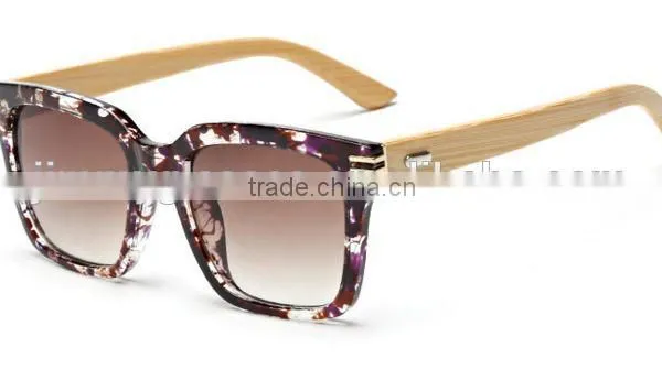 JMP648 Designer Gradient Lens Plastic Frame Sunglasses Bamboo photo-2