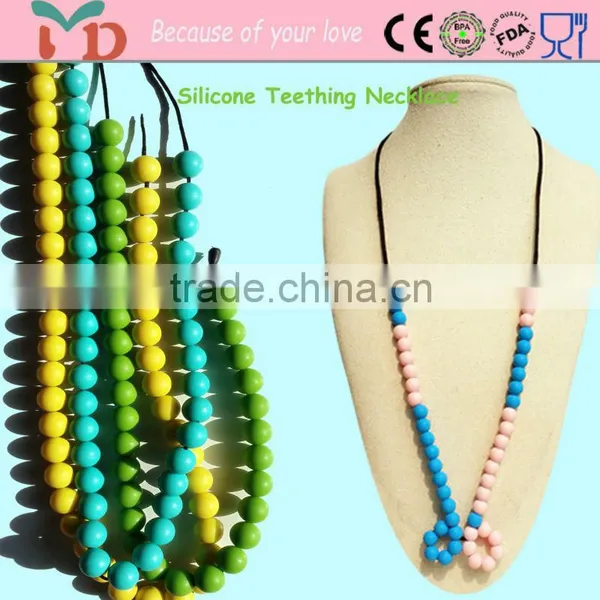 Food-safe Sassy Mom Silicone Bead Pendant Nursing Jewelry FDA Chewing Baby Teeth Necklace photo-4