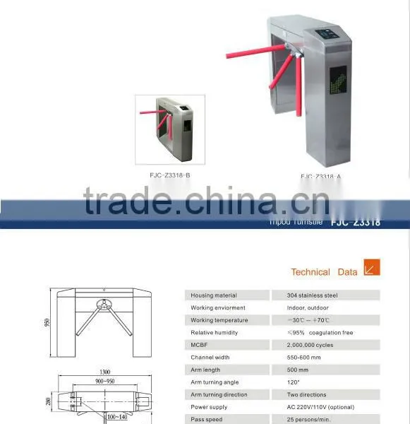 High Quality RFID Card Reader Visitor Management With Access Control Turnstile Gate photo-4