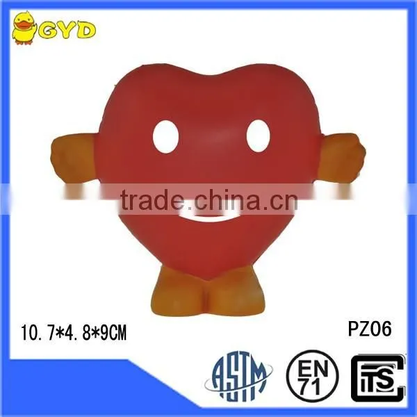 Promotional pu Foam Heart Shaped Stress Ball Toys