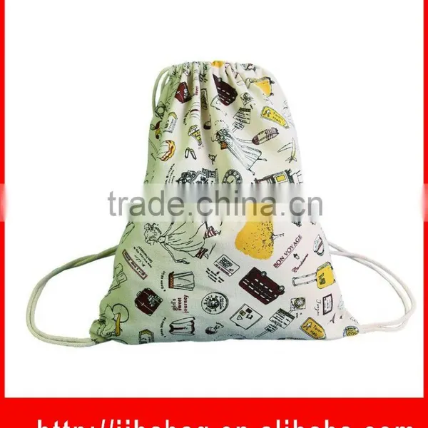 2016 Recycled Canvas Cotton Oxford Drawstring Bag photo-5