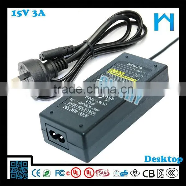 Bottom Price for Speaker Ac/dc 15v 3a Switching Power Adapter