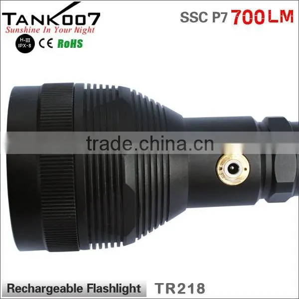 Tank007 TR218 Police LED Flashlight Power Light Led Torch Military Torch Lamp photo-4