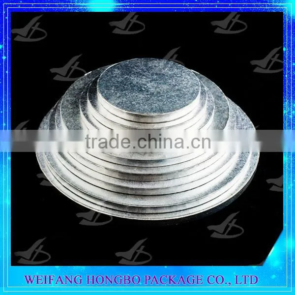 Silver Round Cardboard Cake Board