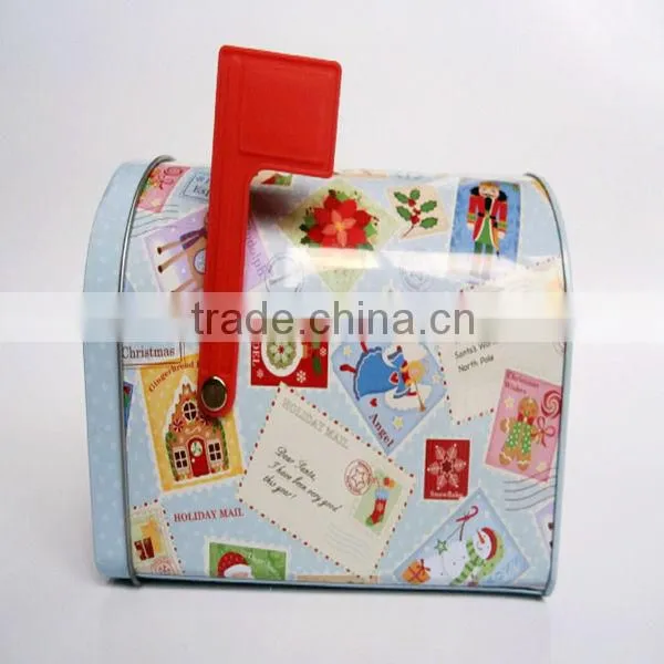 tin mailbox, metal post box