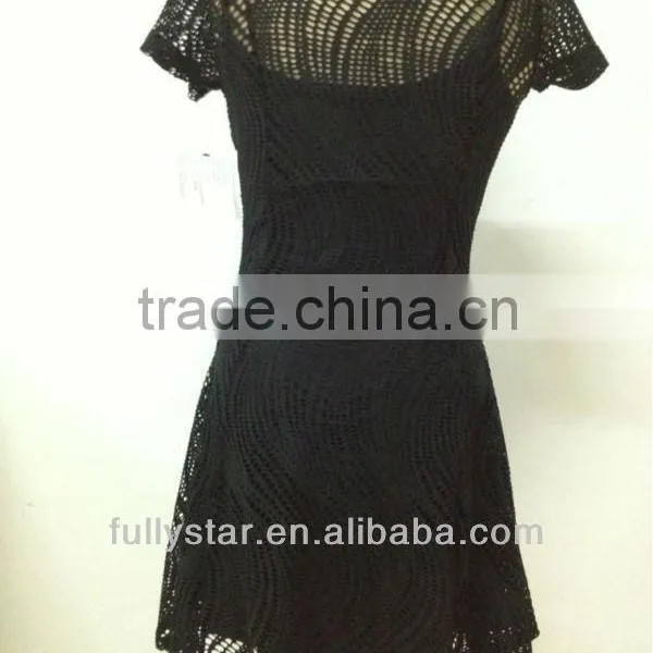 Short Sleeve Black Dress New Fashion 2016 photo-3