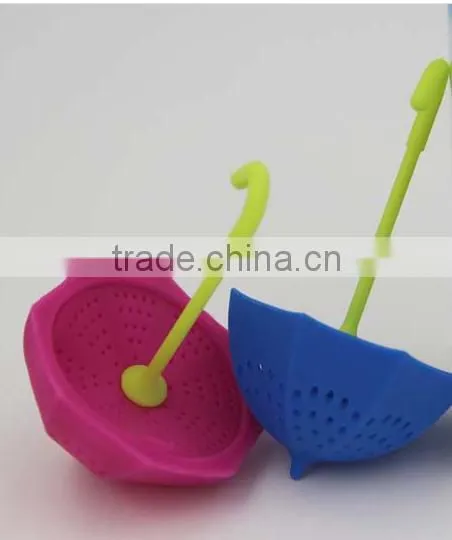 Hot Sale Silicone Tea Bag Holder Cup Mug Candy Colors Gift Set Good;Silicone umbrella Tea Bag Holder