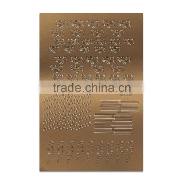 Reusable Matte Metallic Nail Stencil Sticker photo-5