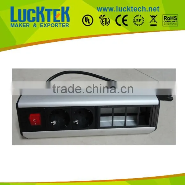 Office desk power pod socket with 6C Aperture
