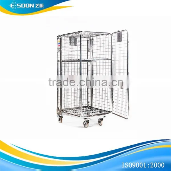 Customized Supermarket Safe Basket Metal Rolling Cage photo-4