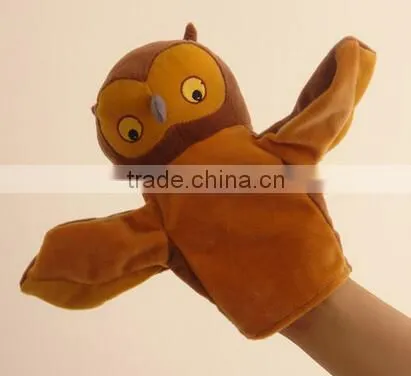 Chinese Factory Cheap Hand Puppet Baby Toy/ Animal Owl Hand Puppets for Sale