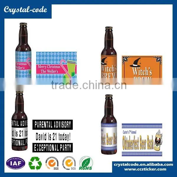Removable Adhesive PVC Beverage Wine Sticker photo-5