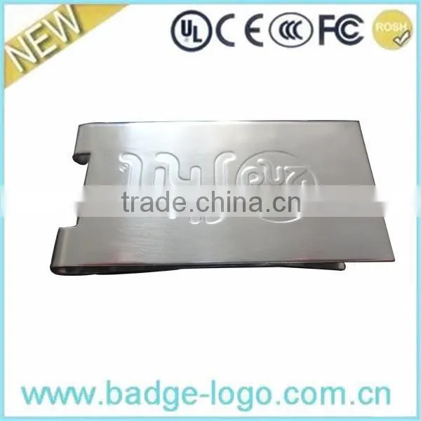 Custom New Design Laser Logo Stainless Steel Money Clip photo-6