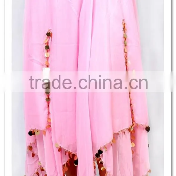 Wholesale Discount Blue Gold Coins Belly Dance Skirt (QZ001) photo-2