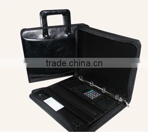 Embossed Business Leather Portfolio/folder With Handle /notepad/penholder photo-2