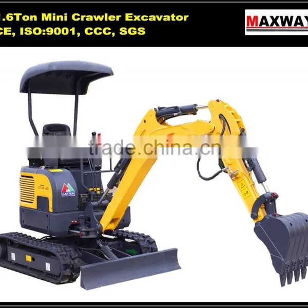 China Cheap Super Quality 1.6 Ton Small Zero Tail Excavator , CE / ISO Certificate, CT16-9 D photo-3