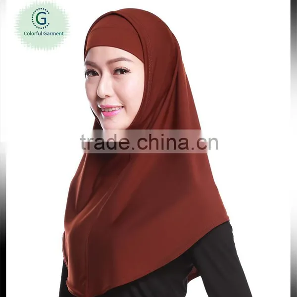 Custom 2pcs Inner Private Logo Knitted Fabric Hijab photo-2