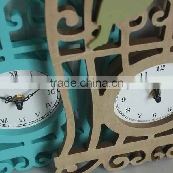 Wooden Clock of Birdcage photo-2