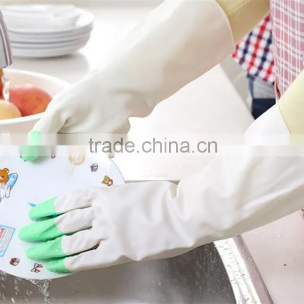 Explosions Waterproof Single Leather Hot Washing Laundry Chores of Daily Household LaTeX Rubber Gloves photo-4