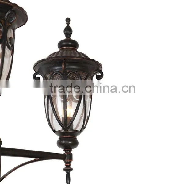 European Style IP44 Three Head Street Die Cast Aluminum Outdoor Pole Light photo-3