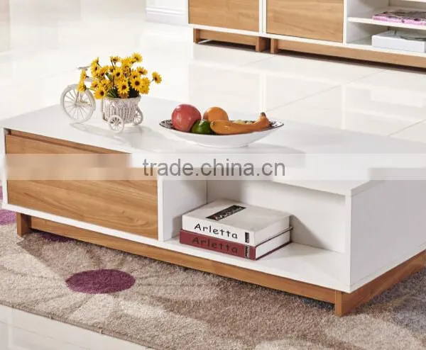 Walnut and White Color Modern Design Teapoy photo-2