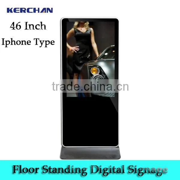 Cheap Price 46'' Standalone Floor Free Standing Large Portable Screen Touch Samsung Stand Digital Signage photo-2