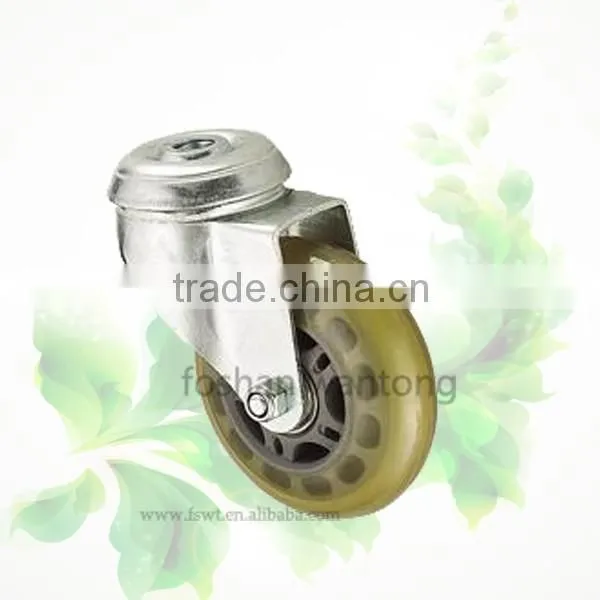 White Transparent PU New Arrive With Lock Furniture Swivel Caster Wheel photo-2