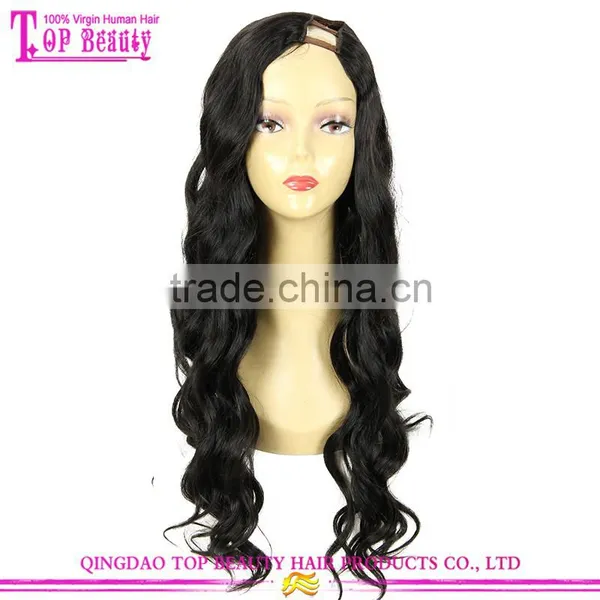 New Product 7A Grade Human Hair u Part Wig Unprocessed Cheap u Part Wigs for Sale photo-5
