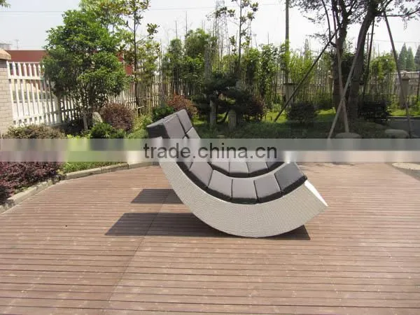 Single Wicker Rocking Chair Garden Chair Furniture photo-5