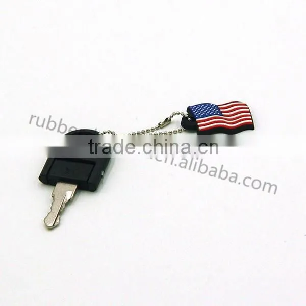 The American Flag Shaped 2d Cheap Custom Soft Pvc Keychain photo-3