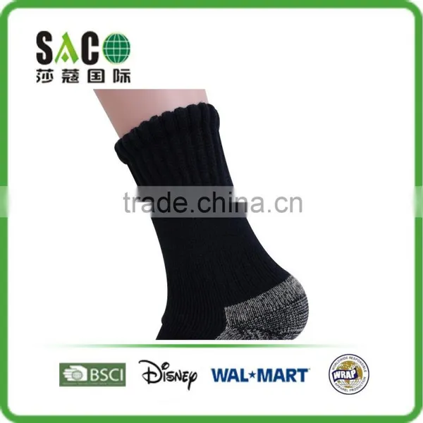 Black&white Free Knitting Heel and Toe Body is Solid Black Socks photo-3