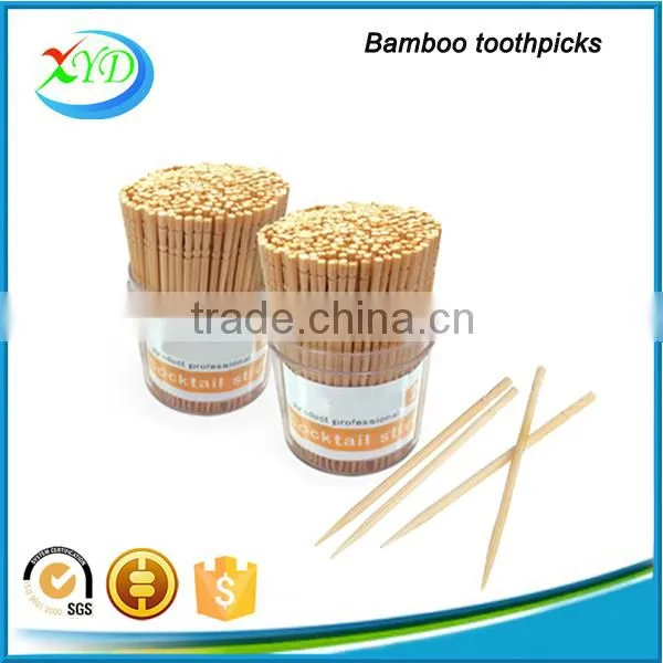 250 Pcs Plastic Barrel Bamboo Toothpicks photo-2