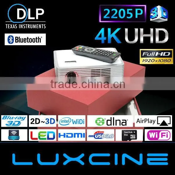 Hot Sales 4K Projector / Smart Blu-ray 3D Projector / WiFi Projector photo-3