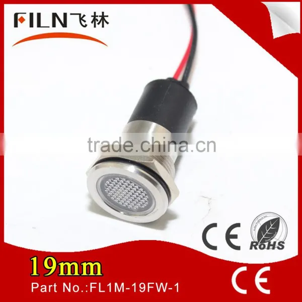 19mm Mounting Hole 12v Metal LED Lift Indicator Lamp With Cable Leading photo-6