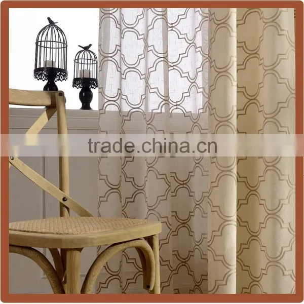 Embroidery Material Of Readymade Curtain With Fancy Valance 2016 NEW photo-3