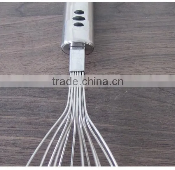 Manual Stainless Steel Mixer Beat Eggs Household Blender Bold Stainless Steel Round Bar Handle Small Medium Large Whisk D07 photo-3