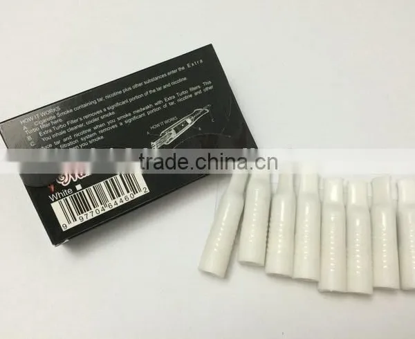 Cigarette Filter Extra Turbo Black Package 3 in 1 Cigarette Holder Plastic White