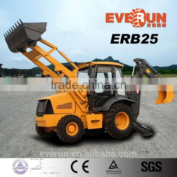 Hydraulic Polit Control EVERUN 4WD Backhoe Loader for Sale photo-2