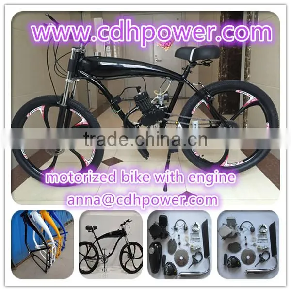 2.4L Gas Tank Frame , Motorized Bike Frame With Tank Black White photo-3