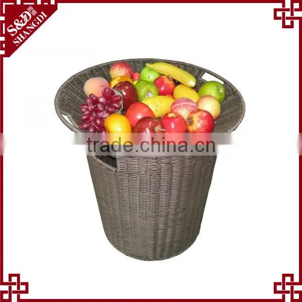 China Rattan Craft Handmade Plastic Round Fruit Store Fruit Display Stand photo-2