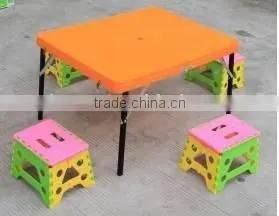 Plastic Folding Table With Stool