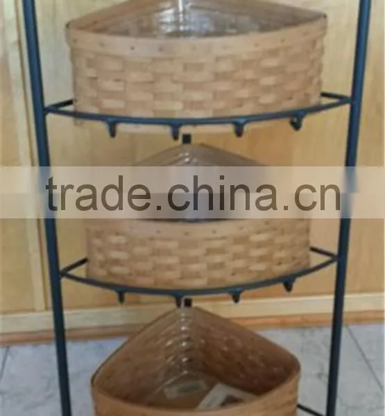 3-tier Rotatable Floor Standing Flower/Fruit/Vegetable Stand Basket photo-5