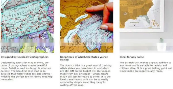 Scratch USA Scratch off Places You Travel America (US) Detailed Cartography Including US States photo-6