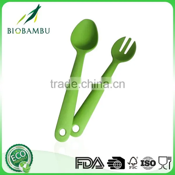 Customized No Pollution Non-toxic Bamboo Fiber Spoon and Fork photo-4