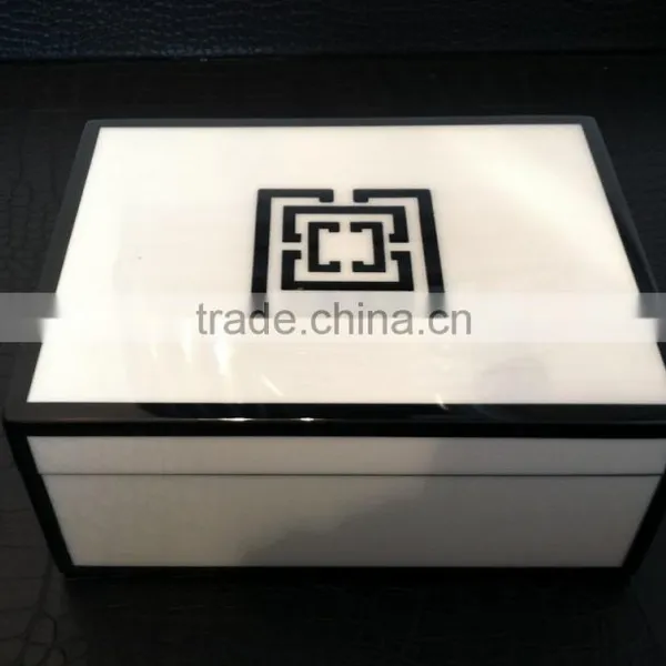 Lacquered Boxes, White & Black Trim Modern-decorative-boxes photo-5
