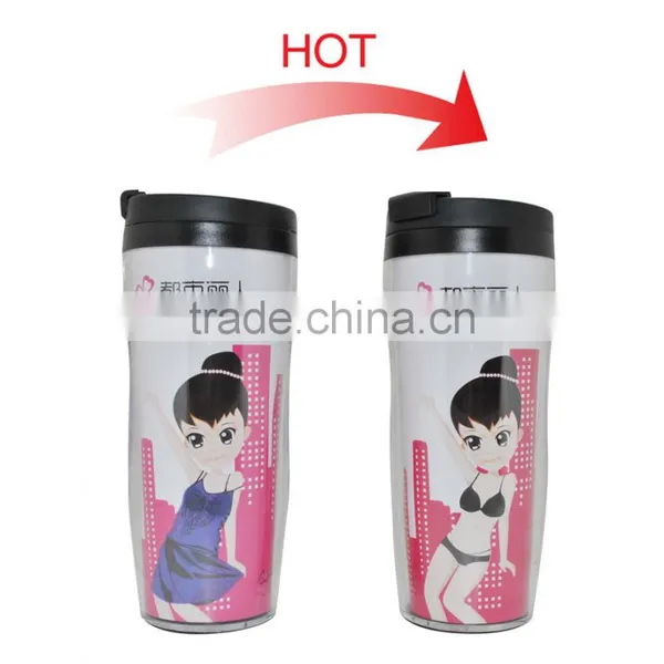 Wholesale Double Wall Plastic Travel Mug Sublimation Mug photo-2